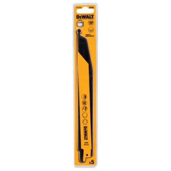 DEWALT DT2354-QZ Orrfűrészlap, 203mm, 5db, fém, 3mm, kettősfém