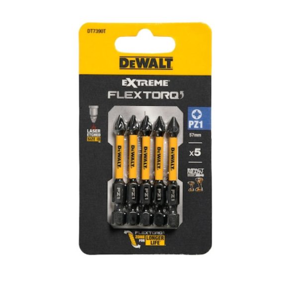 DEWALT DT7390T-QZ Bithegy, csavarhúzó, 57mm, 5db, PZ1 FLRQ