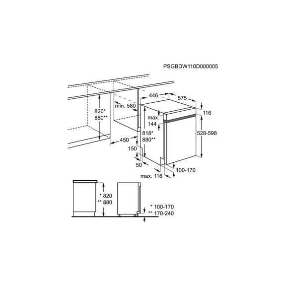Electrolux EEM43300IX Beépíthető mosogatógép