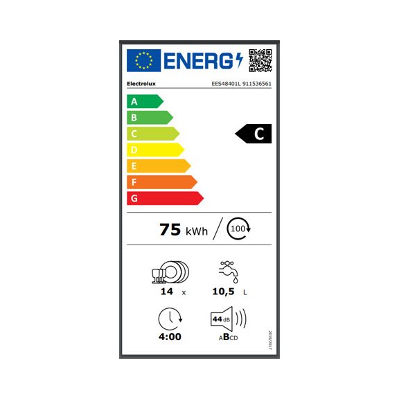 Electrolux EES48401L Beépíthető mosogatógép