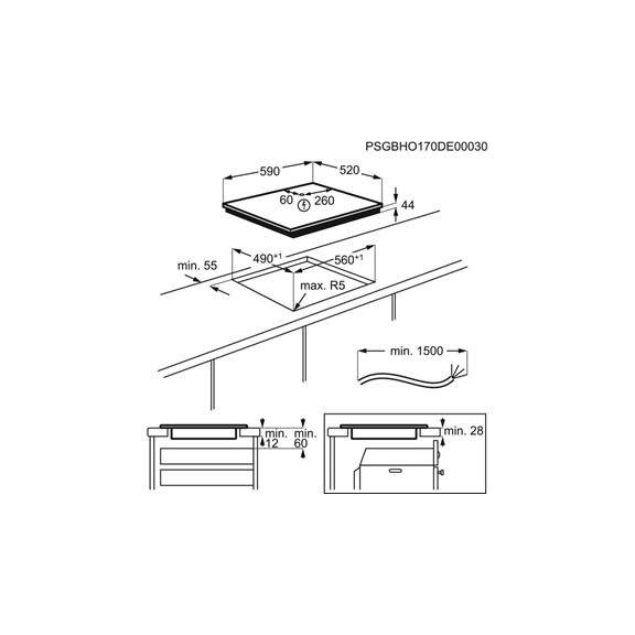 Electrolux EIP6446 Beépíthető indukciós főzőlap