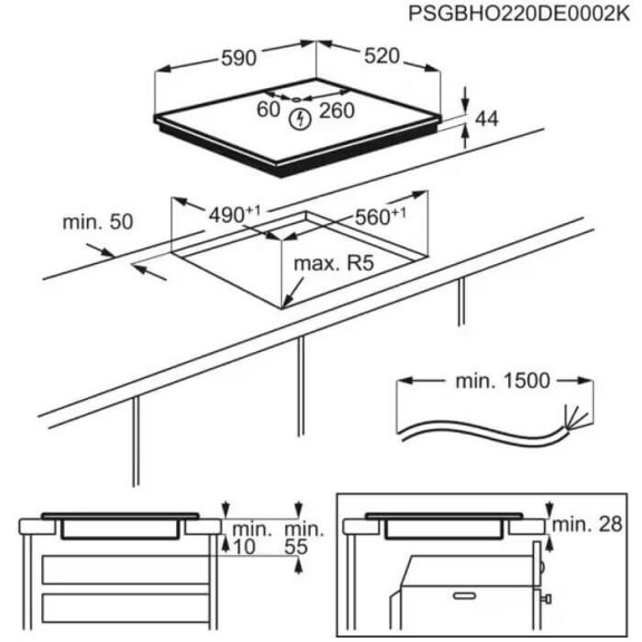 Electrolux EIT60433CT Beépíthető indukciós főzőlap