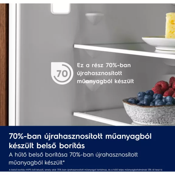 Electrolux ENA7CD18S Beépíthető alulfagyasztós hűtőszekrény