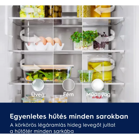 Electrolux ENA7CE18S3 Beépíthető alulfagyasztós hűtőszekrény