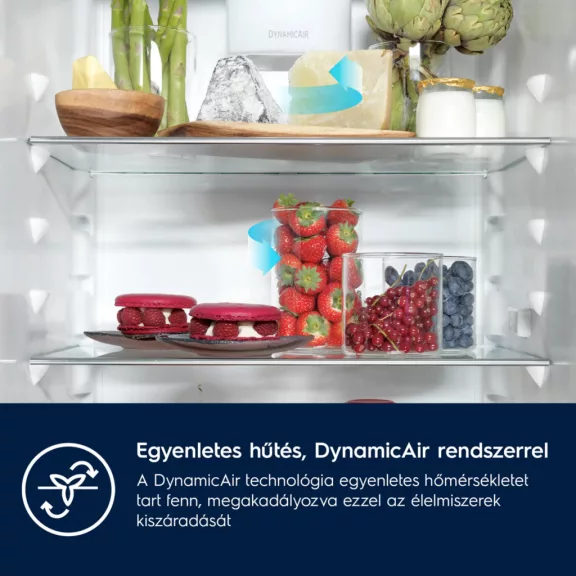 Electrolux ENA7TE75S Beépíthető alulfagyasztós hűtőszekrény