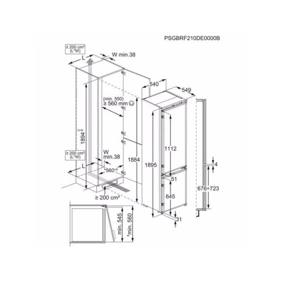 Electrolux ENT6MD19S3 Beépíthető Alulfagyasztós hűtőszekrény