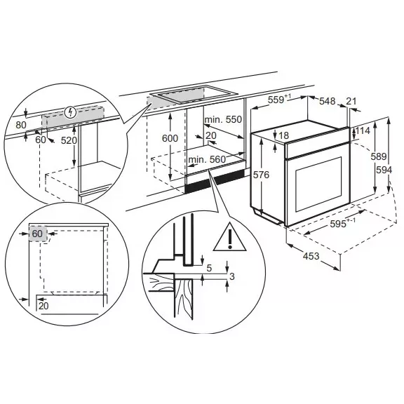 Electrolux EOC6H76X Beépíthető sütő