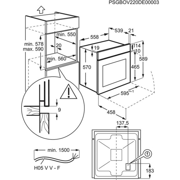 Electrolux EOF3H40BX Beépíthető sütő
