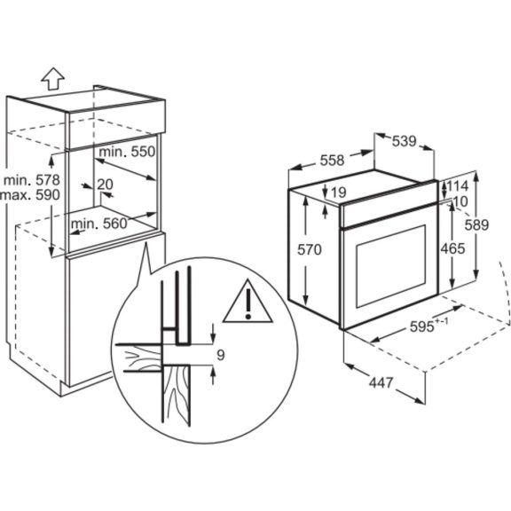 Electrolux EOH3F00BX Beépíthető sütő