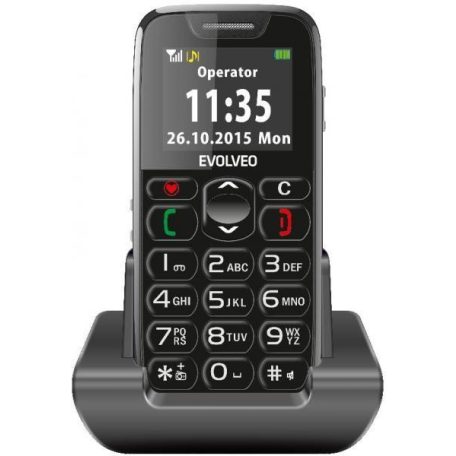 Evolveo  Easyphone EP-500 Senior Mobiltelefon, Fekete