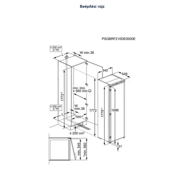 Electrolux EUN7NE18S Beépíthető fagyasztószekrény