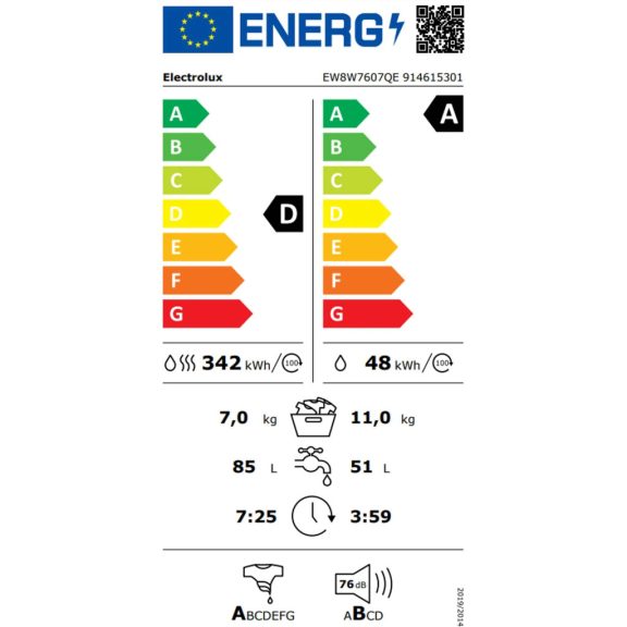 Electrolux EW8W7607QE Mosó-szárítógép