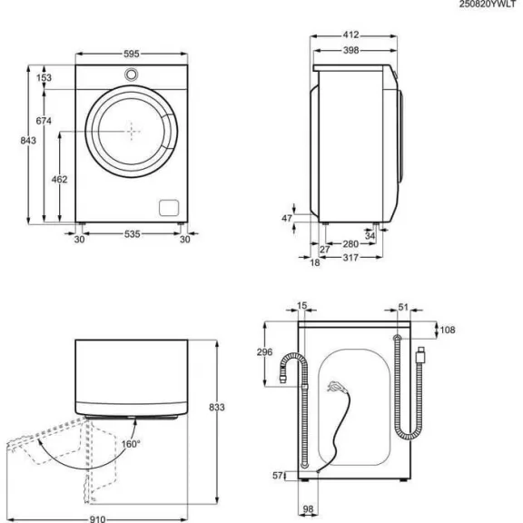 Electrolux EWS6306DXE Elöltöltős keskeny mosógép Electrolux EWS6306DXE Elöltöltős keskeny mosógép