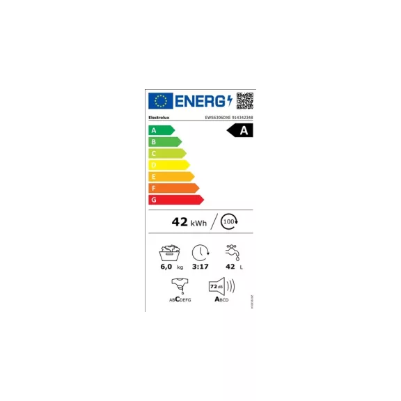 Electrolux EWS6306DXE Elöltöltős keskeny mosógép Electrolux EWS6306DXE Elöltöltős keskeny mosógép