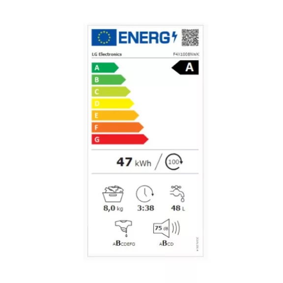 LG F4X1008NWK Elöltöltős mosógép