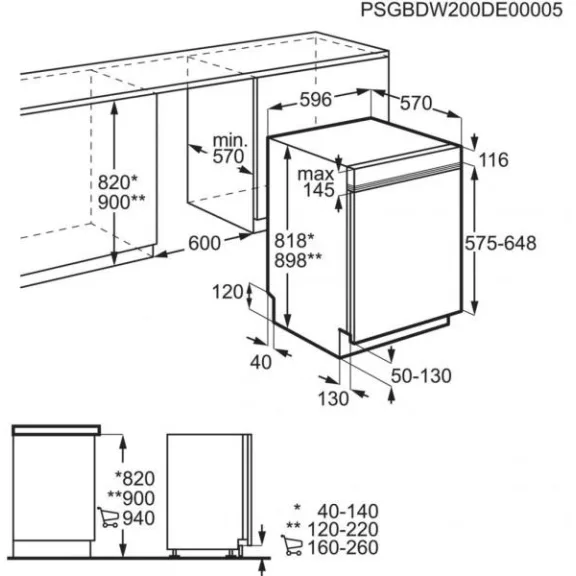 AEG FEE84706PM Beépíthető mosogatógép