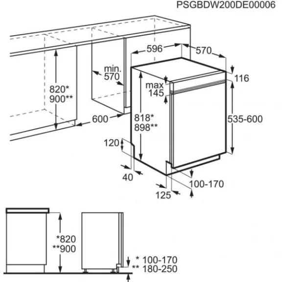 AEG FES5368XZM Beépíthető mosogatógép