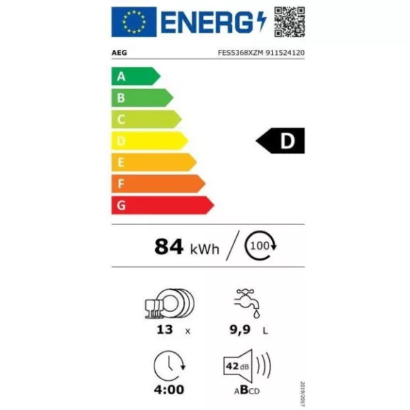 AEG FES5368XZM Beépíthető mosogatógép