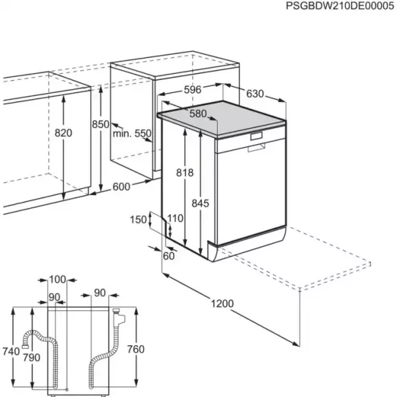 AEG FFB53937ZM Szabadonálló mosogatógép, inox