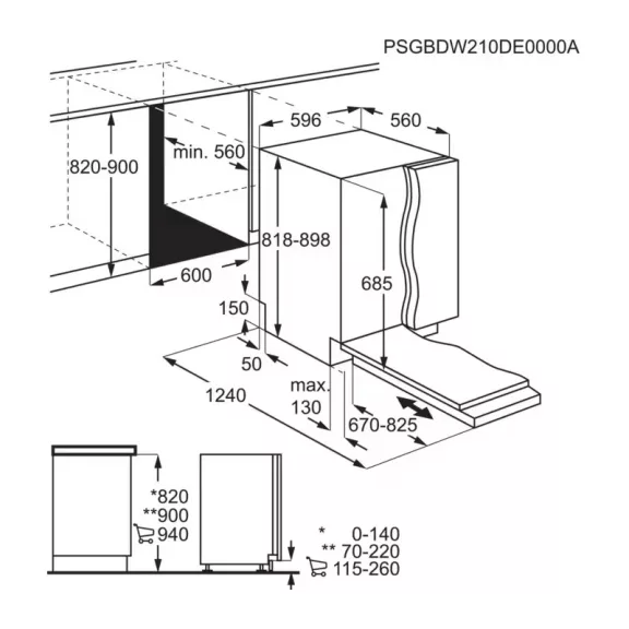 AEG FSK94858P Beépíthető mosogatógép