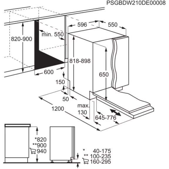 AEG FSS5261XZ Beépíthető mosogatógép