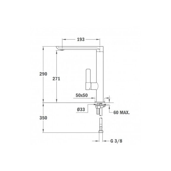 Teka Formentera FO 915 álló mosogató csaptelep, 62.915.02.00