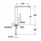 Teka Formentera NC 915 FY mosogató csaptelep fekete/króm 62.915.02.0NC