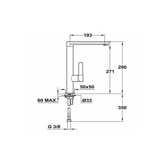 Teka Formentera NC 915 FY mosogató csaptelep fekete/króm 62.915.02.0NC