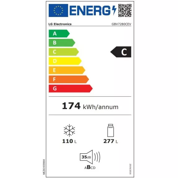 LG GBV7280CEV Alulfagyasztós hűtőszekrény LG GBV7280CEV Alulfagyasztós hűtőszekrény