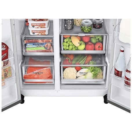 LG GSXV80PZLE Side by Side Hűtőszekrény, Hamvas ezüst