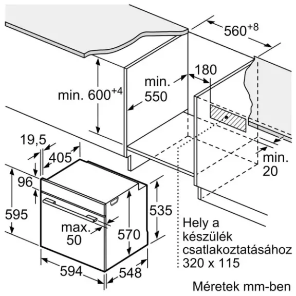 Bosch HBA554YS0 Beépíthető sütő