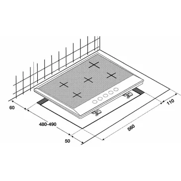 Beko HILW 75235 S beépíthető gázfőzőlap