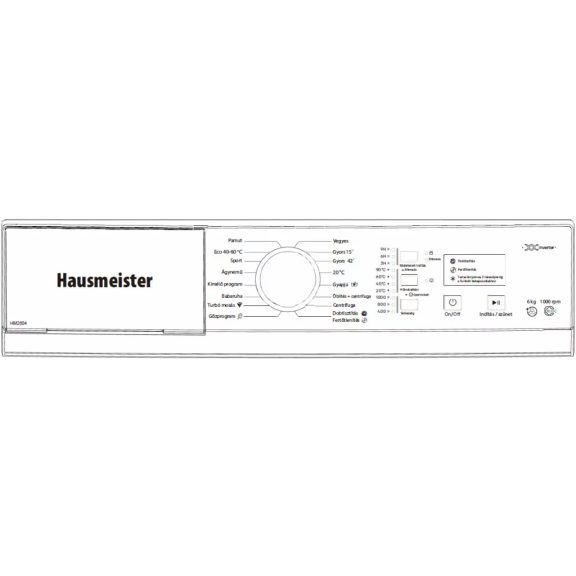 Hausmeister HM 2604 Keskeny elöltöltős mosógép