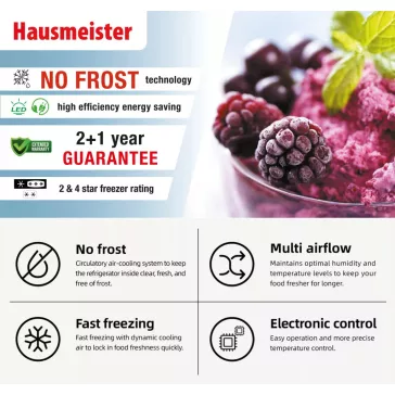 Hausmeister HM 3300E Side by side hűtőszekrény