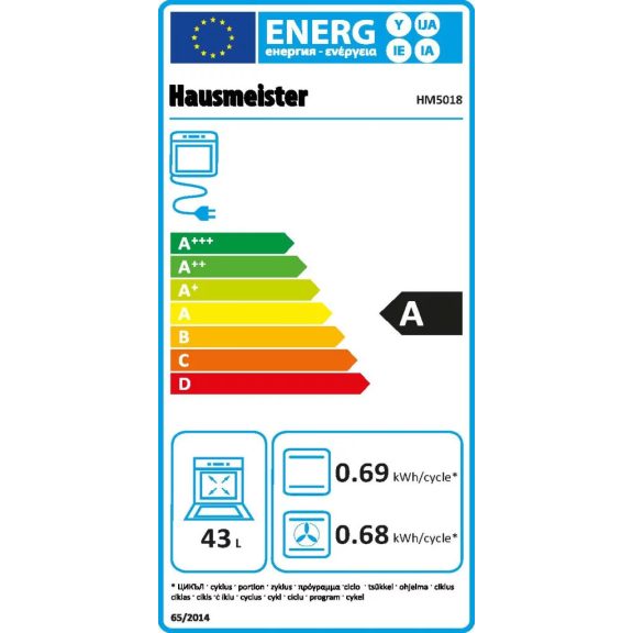 Hausmeister HM 5018 Hőlégkeveréses Kombinált tűzhely