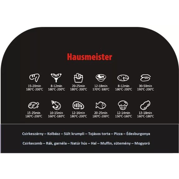Hausmeister HM 6933 BIO FRITU Forrólevegős sütő