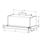 Beko HNT61520XH Beépíthető teleszkópos páraelszívó