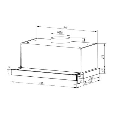 Beko HNT61520XH Beépíthető teleszkópos páraelszívó