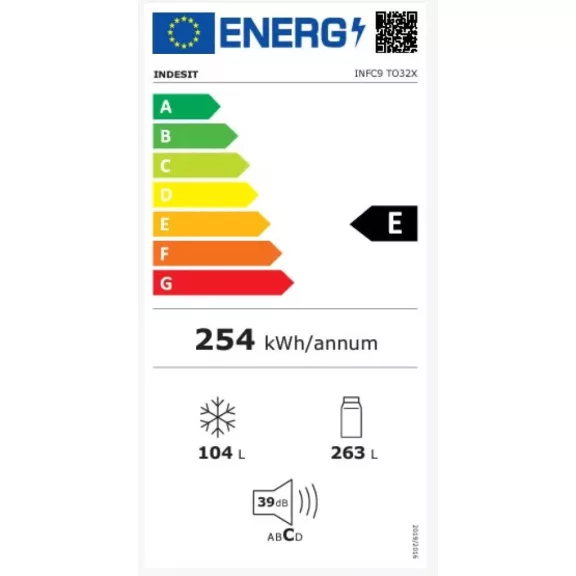 Indesit INFC9 TO32X Alulfagyasztós hűtőszekrény Indesit INFC9 TO32X Alulfagyasztós hűtőszekrény