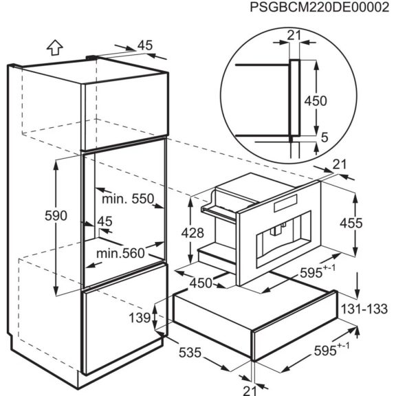 Electrolux KBC85T Beépíthető kávéfőző