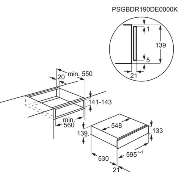 AEG KDK911424T Melegentartó fiók