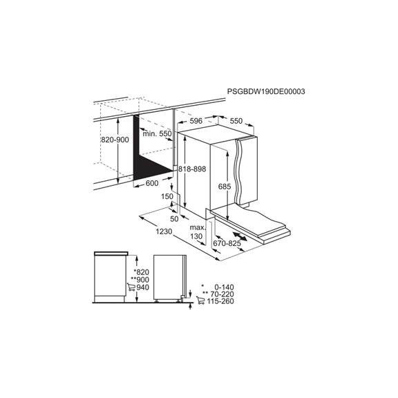Electrolux KECB7310L Beépíthető mosogatógép
