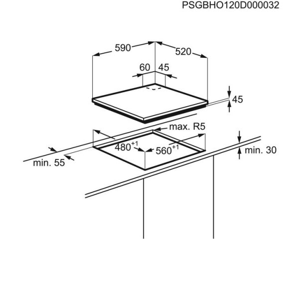 Electrolux KGG6426K Beépíthető gáz főzőlap