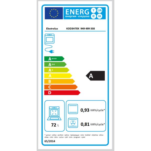 Electrolux KOD3H70X Beépíthető sütő
