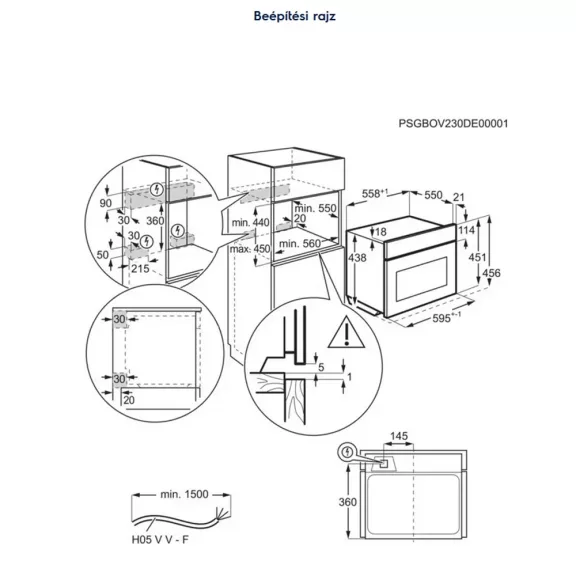 Electrolux KVLAE2DGT Beépíthető kompakt sütő