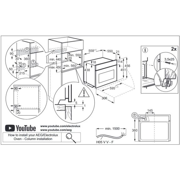 Electrolux KVM9E2XT Beépíthető kompakt sütő