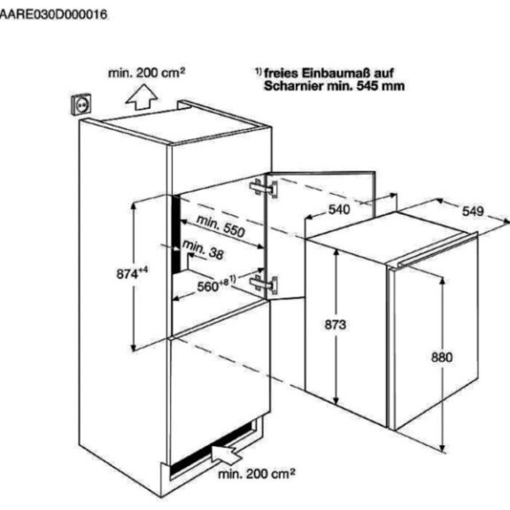 Electrolux LFB2AE88S beépíthető hűtőszekrény