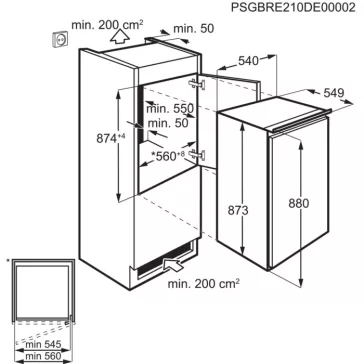 Electrolux LFB2AF88S Beépíthető hűtőszekrény