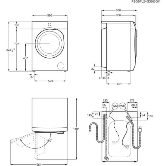 AEG LFR73944FQE Elöltöltős UniversalDose mosógép
