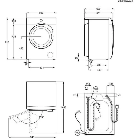 AEG LFR83844VE Elöltöltős UniversalDose mosógép